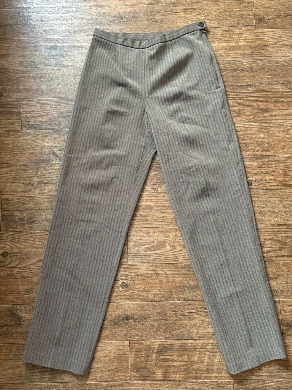 Rafaella Pinstripe Straight-Leg Pants